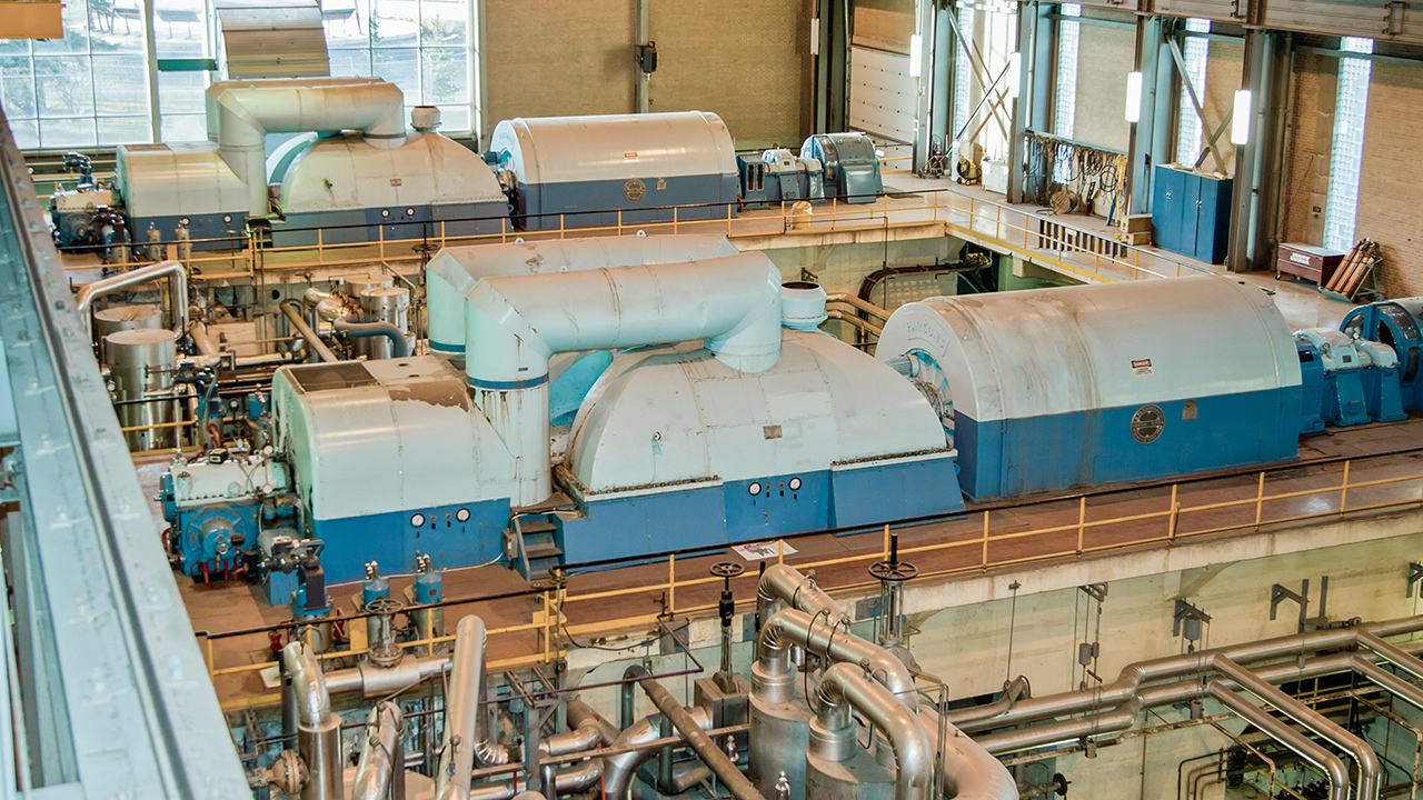 No.9 and 10 steam turbines 
