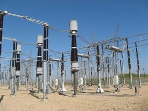 Three 500kV Current Transformers installed in the Genesee Switchyard
