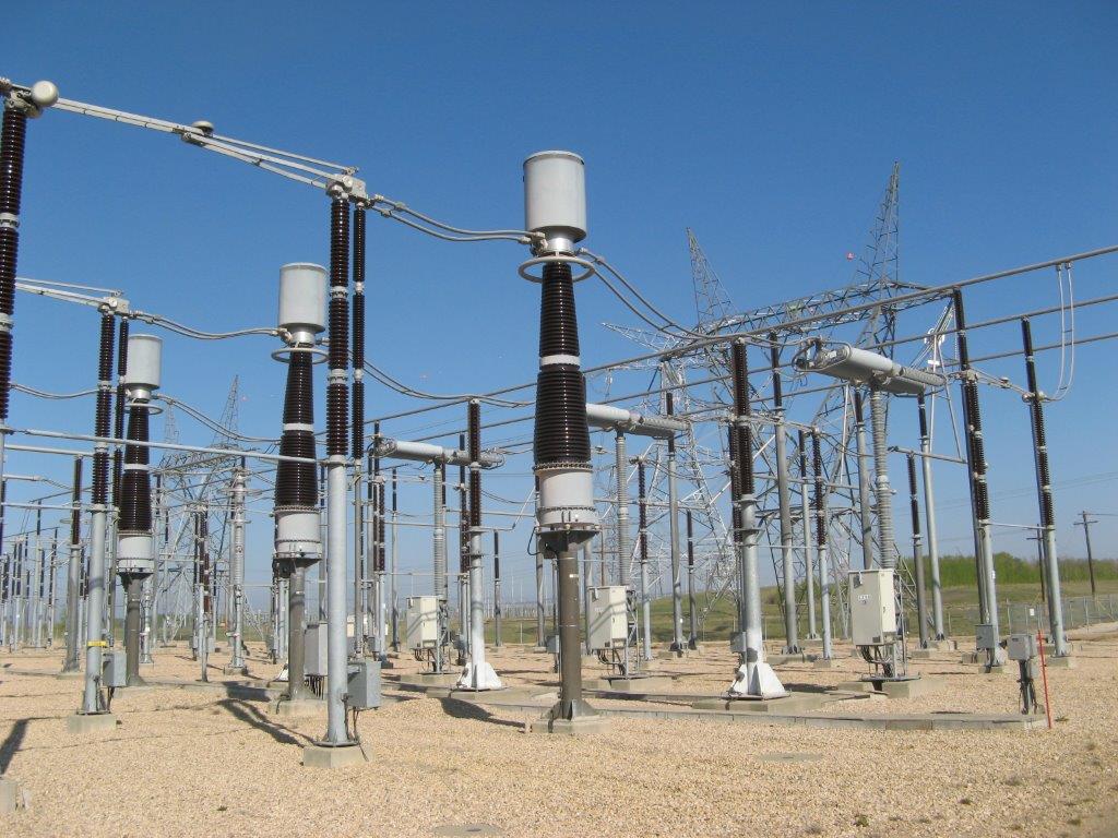 Three 500kV Current Transformers installed in the Genesee Switchyard
