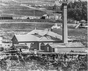 Edmonton Light and Power 1903 Photo, viewed from the South river bank